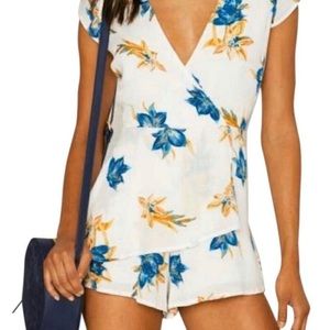 Honey Punch Tropical Floral Romper